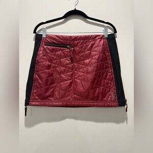 Skoop - Women's Quilted Skirt - Burgundy and Black - Designed in Sweden